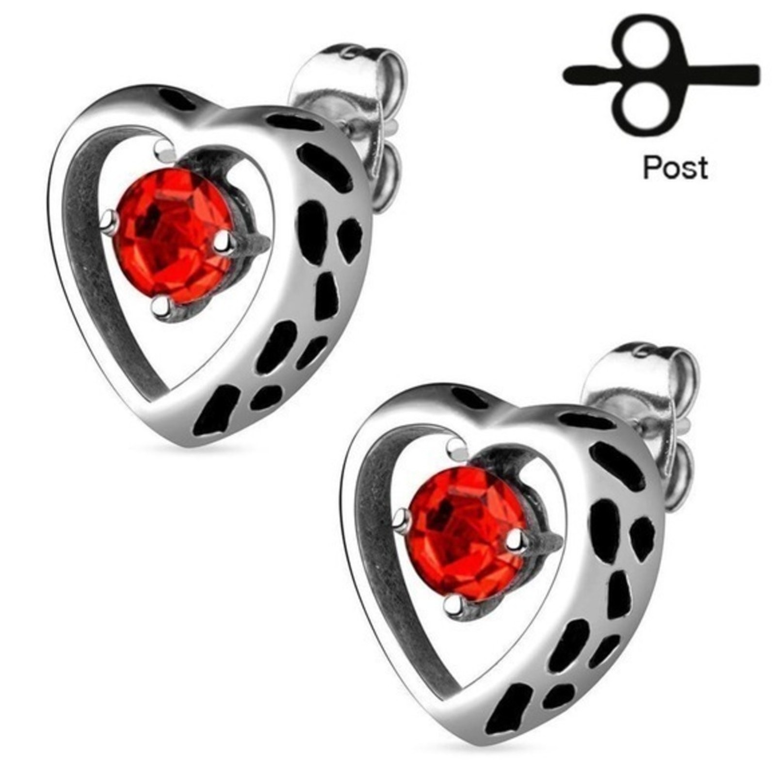New Stainless Steel Heart Earrings